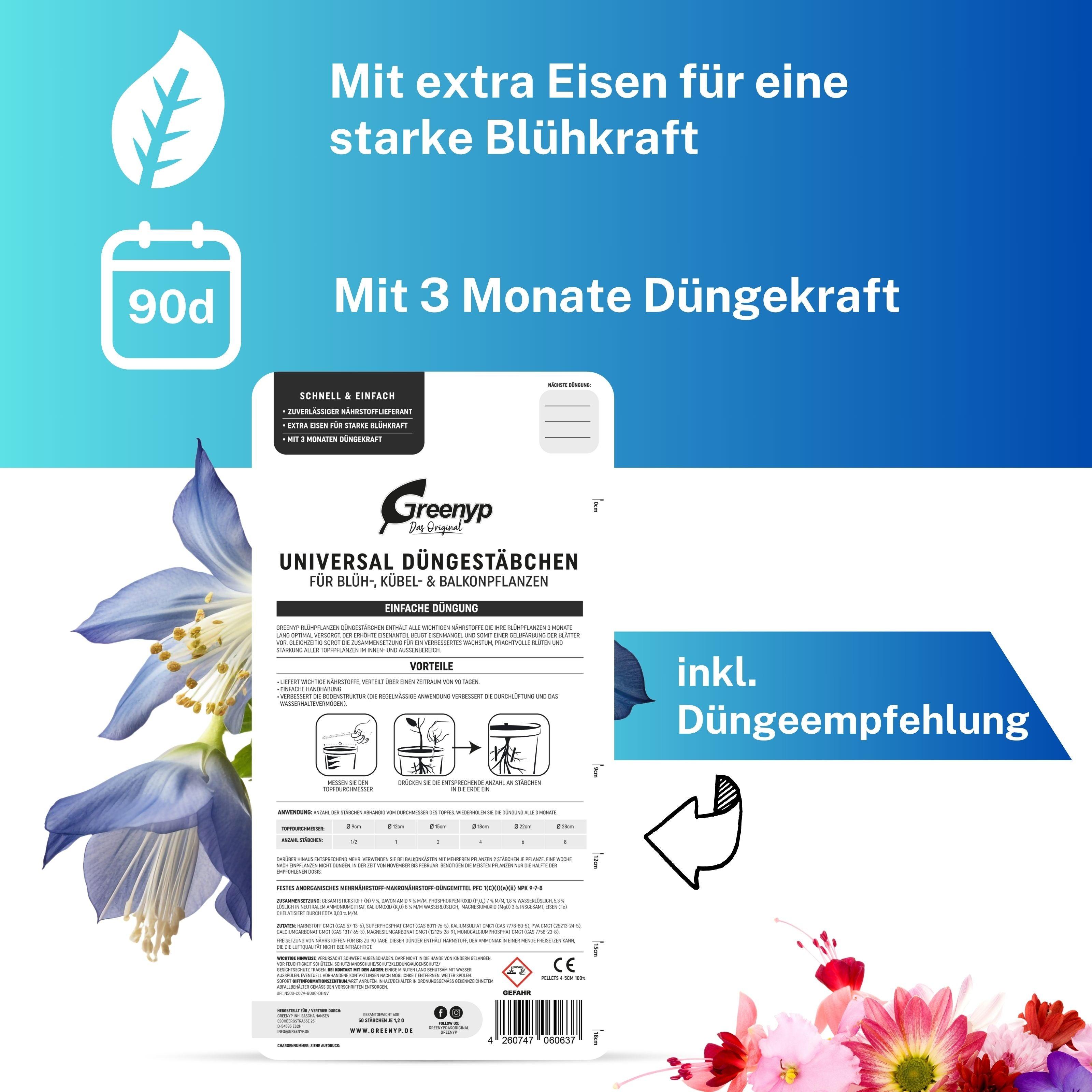 Blühpflanzen Düngestäbchen