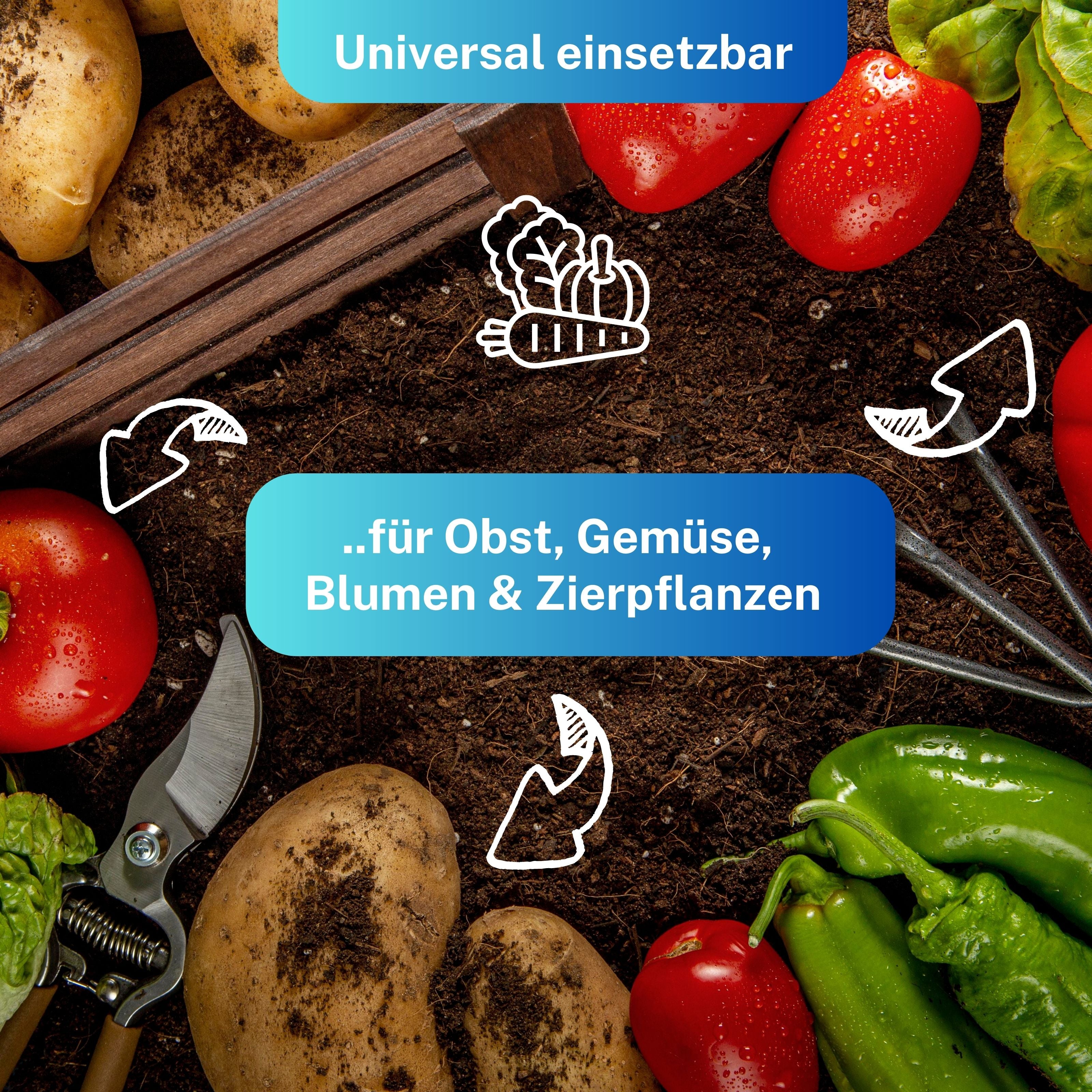 Blaudünger Dünger - Universal Lanzeitdünger für Obst, Gemüse, Blumen & Zierpflanzen