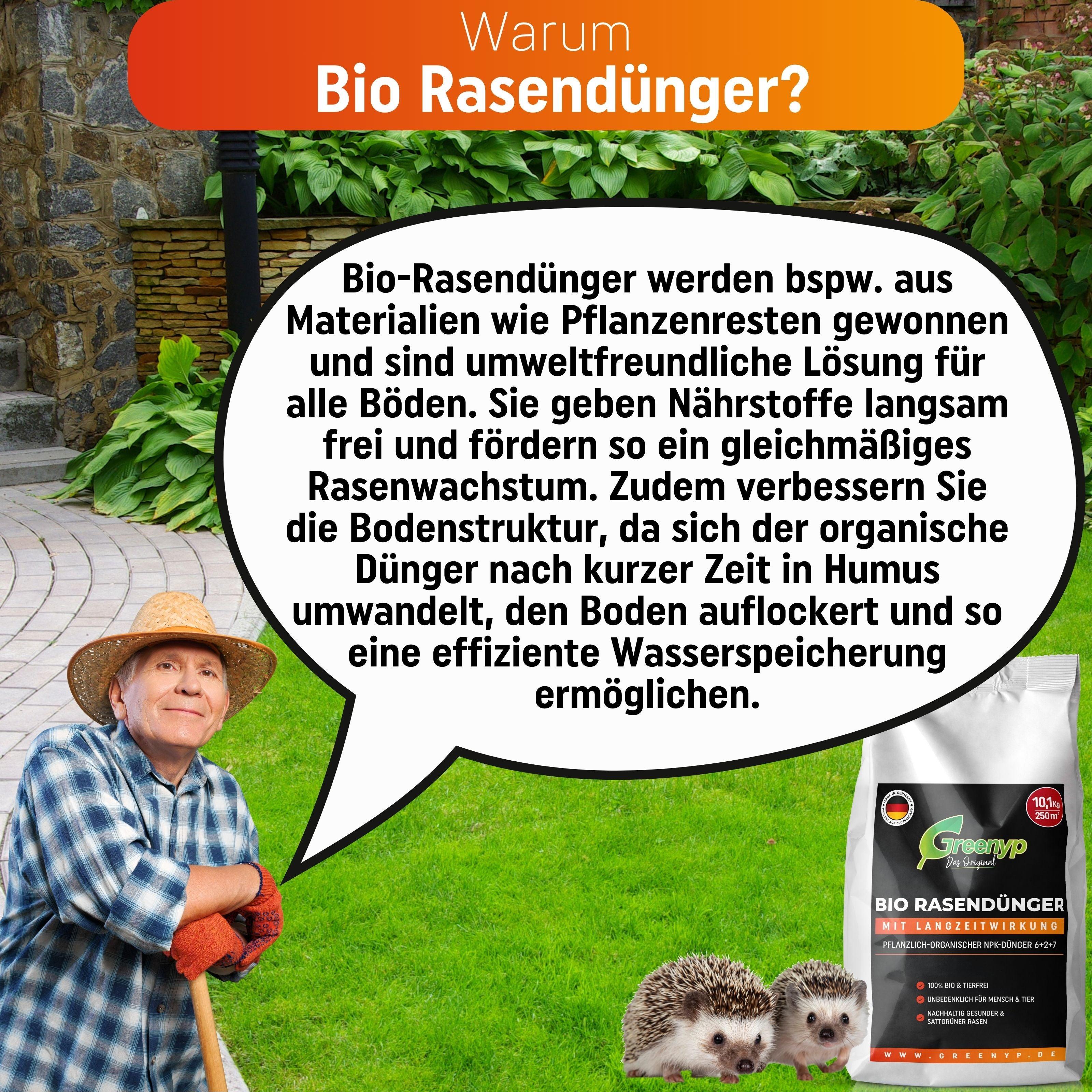 Bio Rasendünger mit Langzeitwirkung für Frühjahr bis Spätsommer