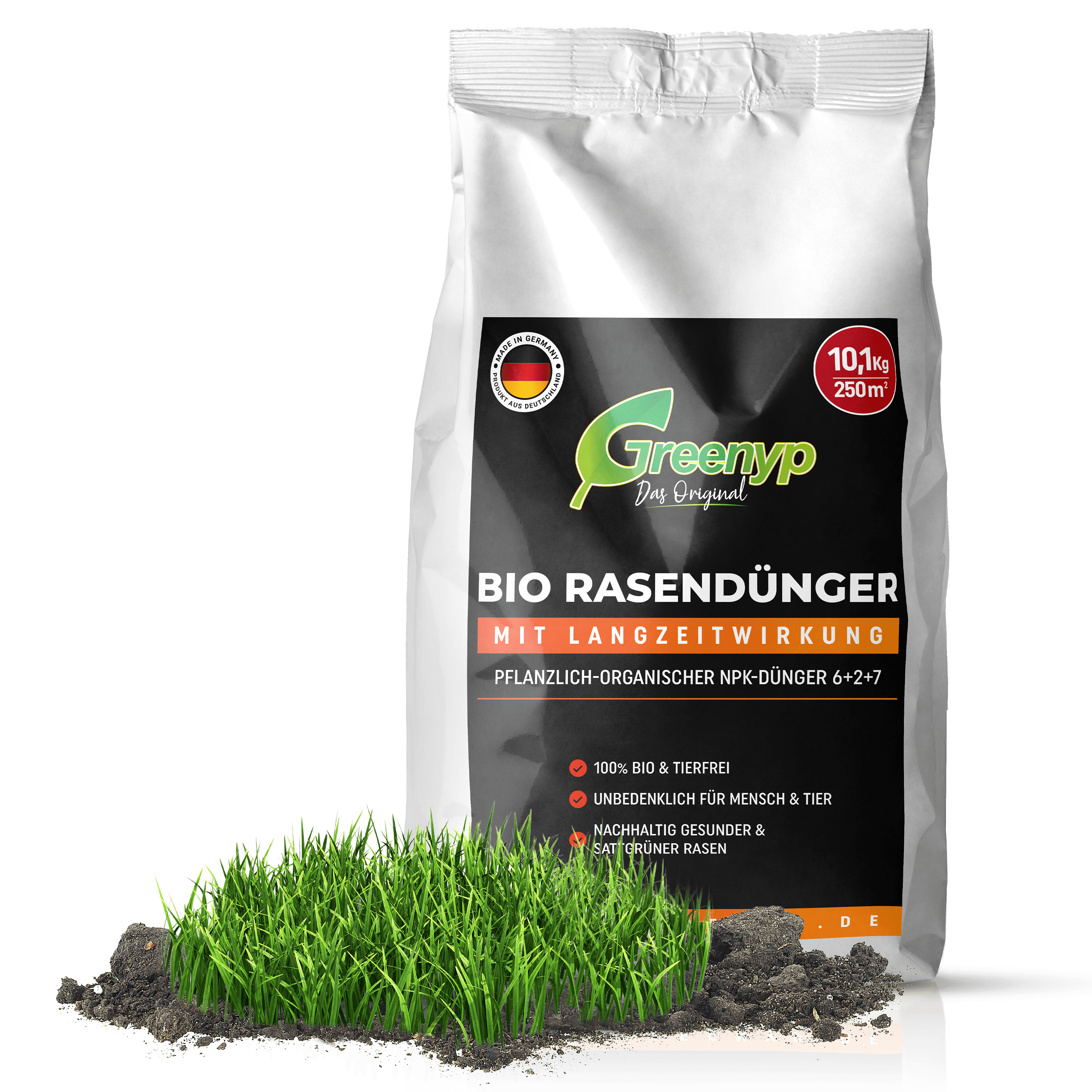 Bio Rasendünger mit Langzeitwirkung für Frühjahr bis Spätsommer