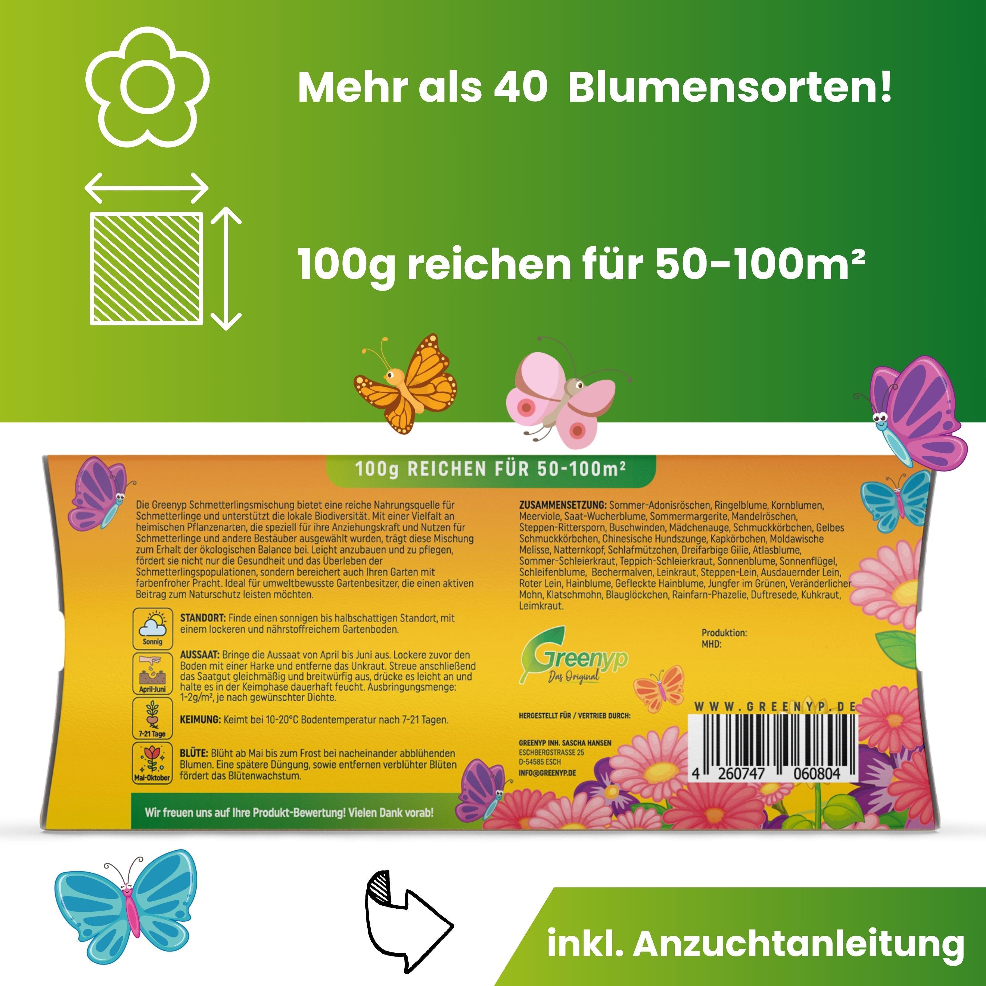 Schmetterlingstreff - bunte Blumenwiese für Schmetterlinge & Insekten