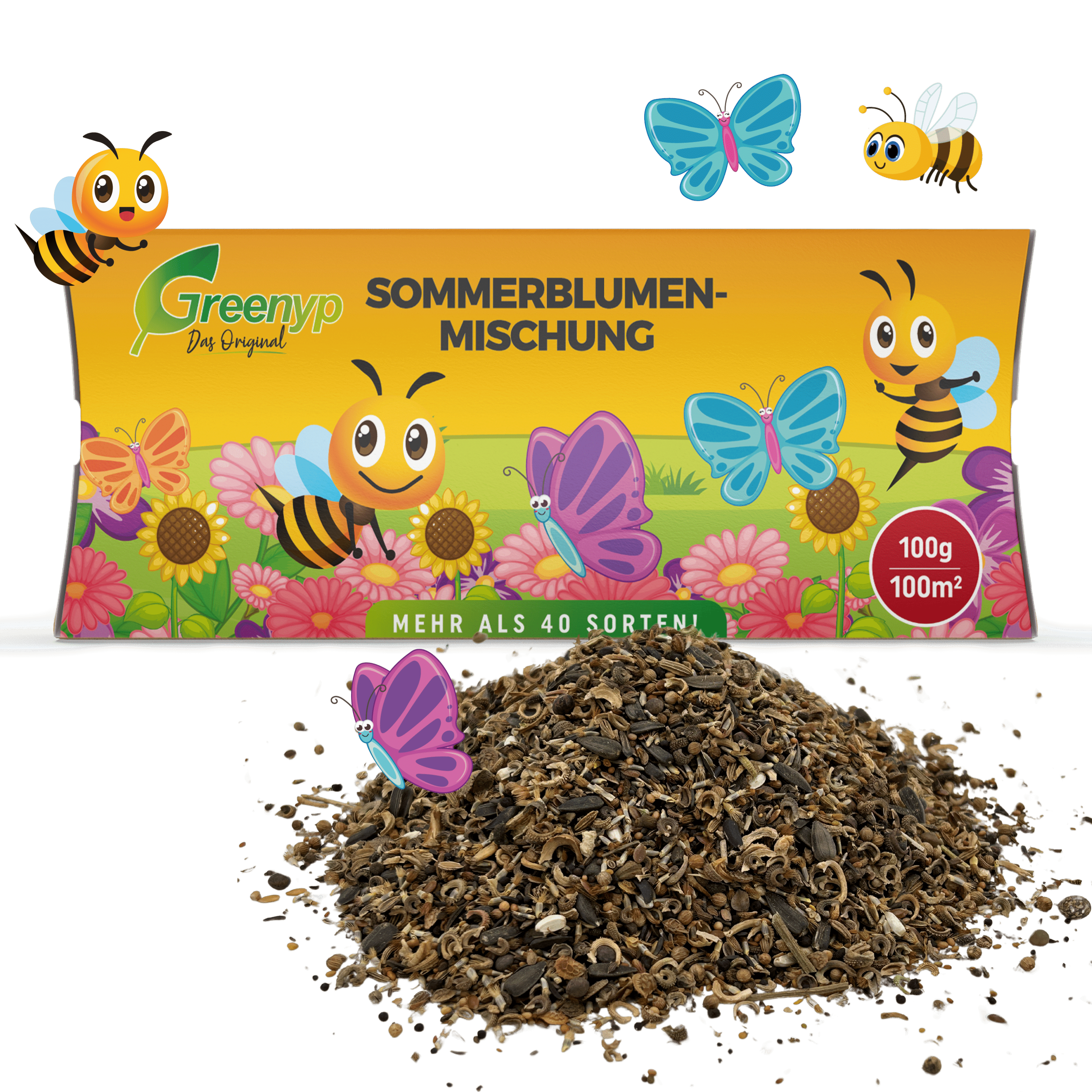 Sommerblumenmischung - farbenfrohe Blumenmischung für Bienen & Schmetterlinge