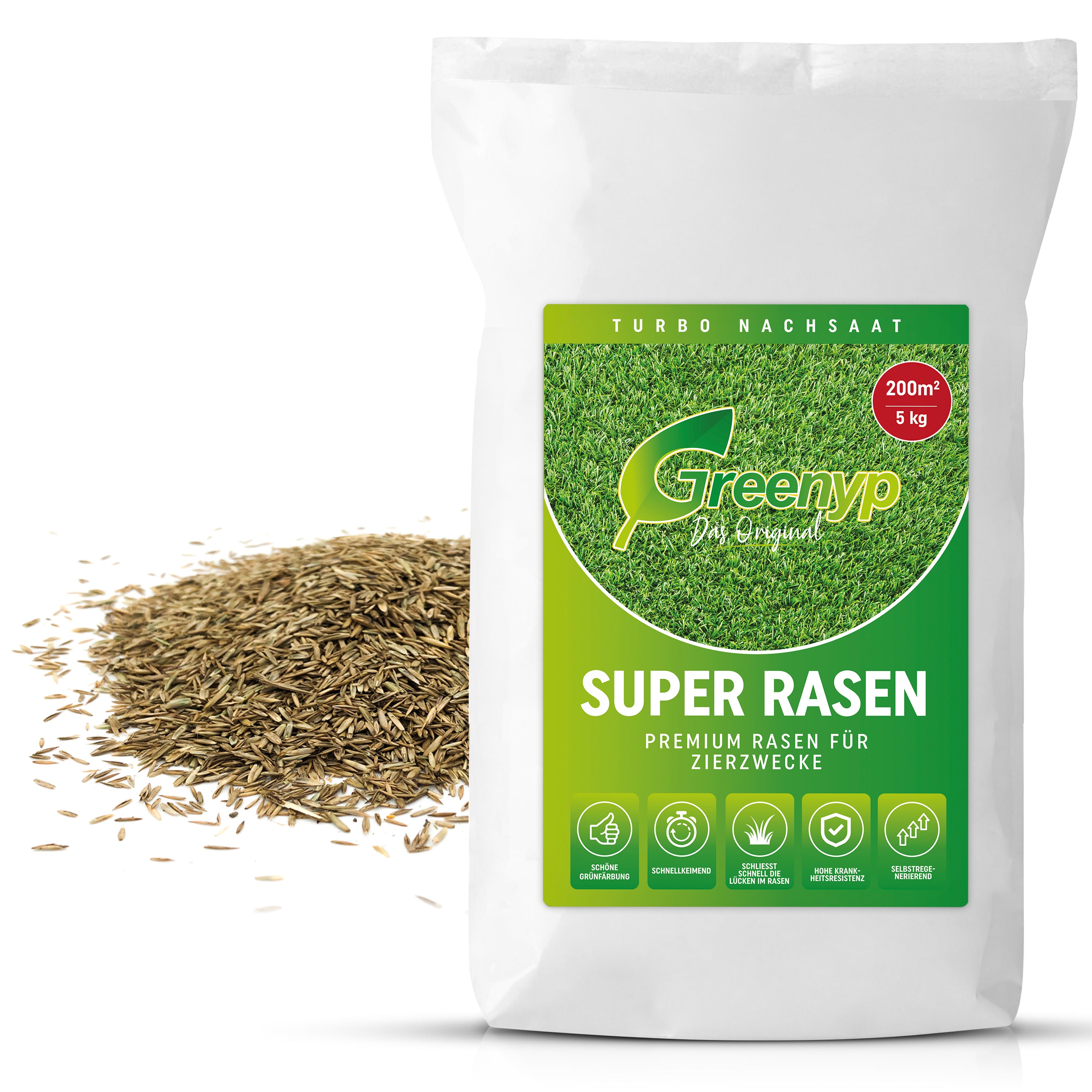Super Rasen - sattgrüner Premium Zierrasen